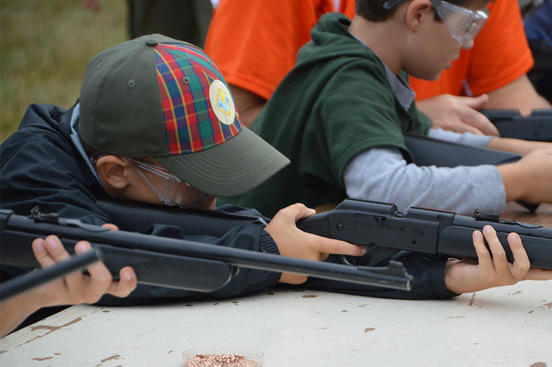 Scout shooting BB Gun