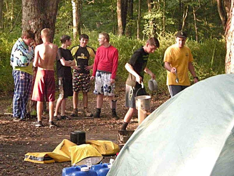 Riders practicing on the ATV course